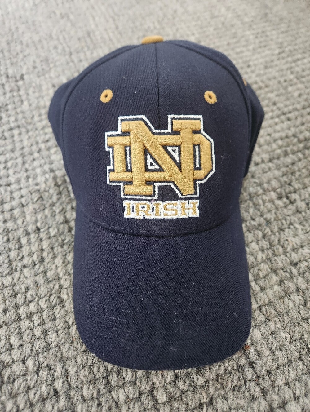 Notre Dame Navy and Gold Embroidered Cap, NWOT